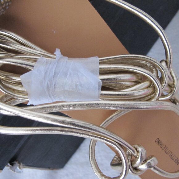 New - PrettyLittleThing Flower Lace Up Sandals - Picture 5 of 9